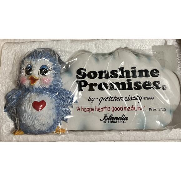 Vtg 1998 Sonshine Promises Plaque Collection Happy Heart is Good Medicine Clasby - Picture 3 of 10
